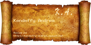 Kendeffy Andrea névjegykártya
